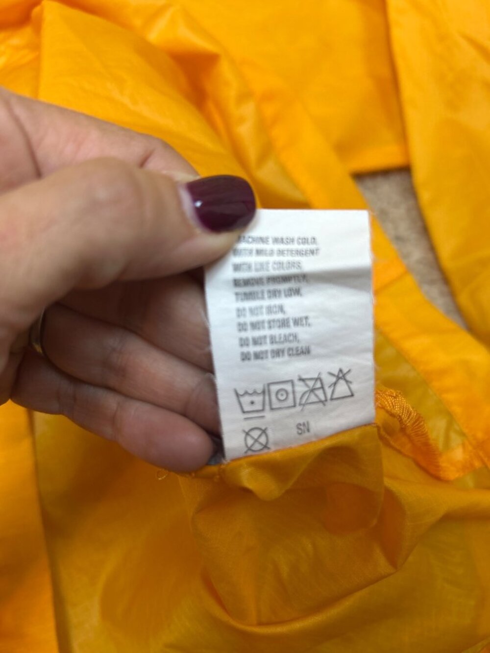 Columbia Boys 14-16 Yellow Packable Windbreaker Jacket Hood Half Zip Pocket - Picture 10 of 10